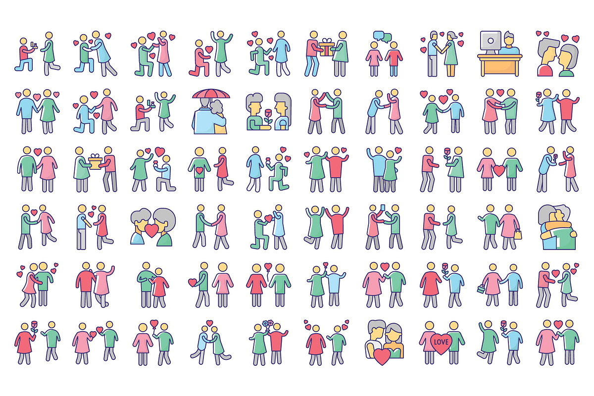 Love Story Vector Icons Pack, an Icon by Vector Portal (Photo 2 of 5)