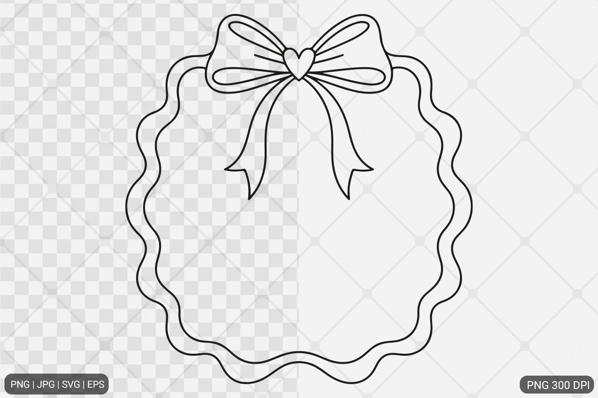 Bow Frame SVG PNG Bundle, an Illustration by Actual Pixel (Photo 10 of 19)