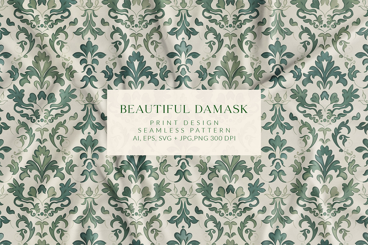 Damask Antique Arabesque Ornament 7, a Pattern Graphic by Olya Creative (Photo 1 of 11)