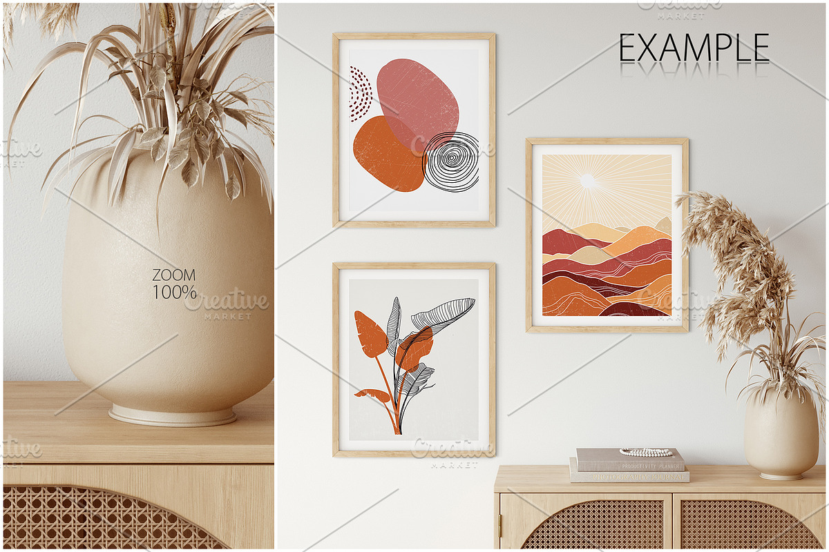 Frame & Wall Mockup Bundle - 6, a Print Template by Yuri-U (Photo 7 of 16)