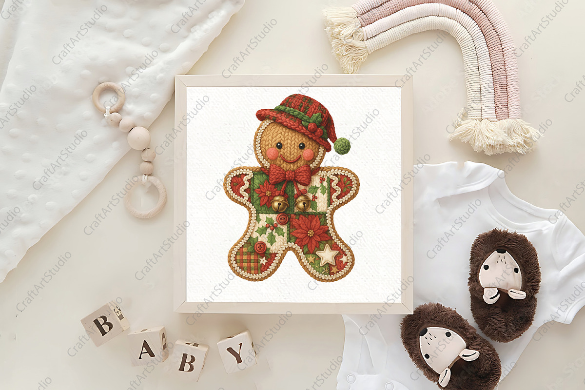 Crochet Lace Patchwork Gingerbread, an Illustration by CraftArtStudio (Photo 4 of 4)