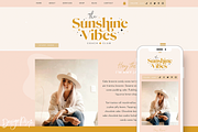 Wix Website Template Sunshine Vibes, a Wix Template by Design Pixie (Thumbnail 1 of 7)