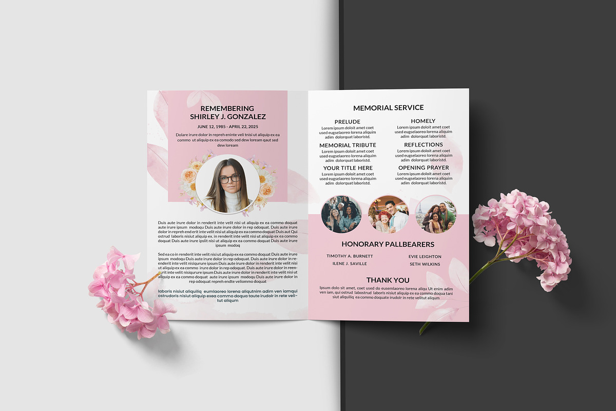 Funeral Program And Prayer Card, a Brochure Template by crazyOWL (Photo 7 of 8)