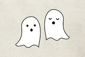 Cute Ghost Collections Set