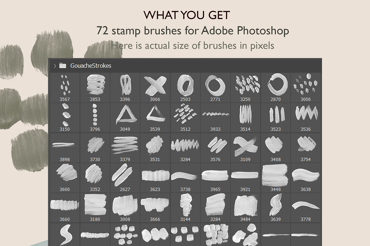 Gouache Stamp Brushes Pack, a Brush Add-On by Andreen (Photo 3 of 6)