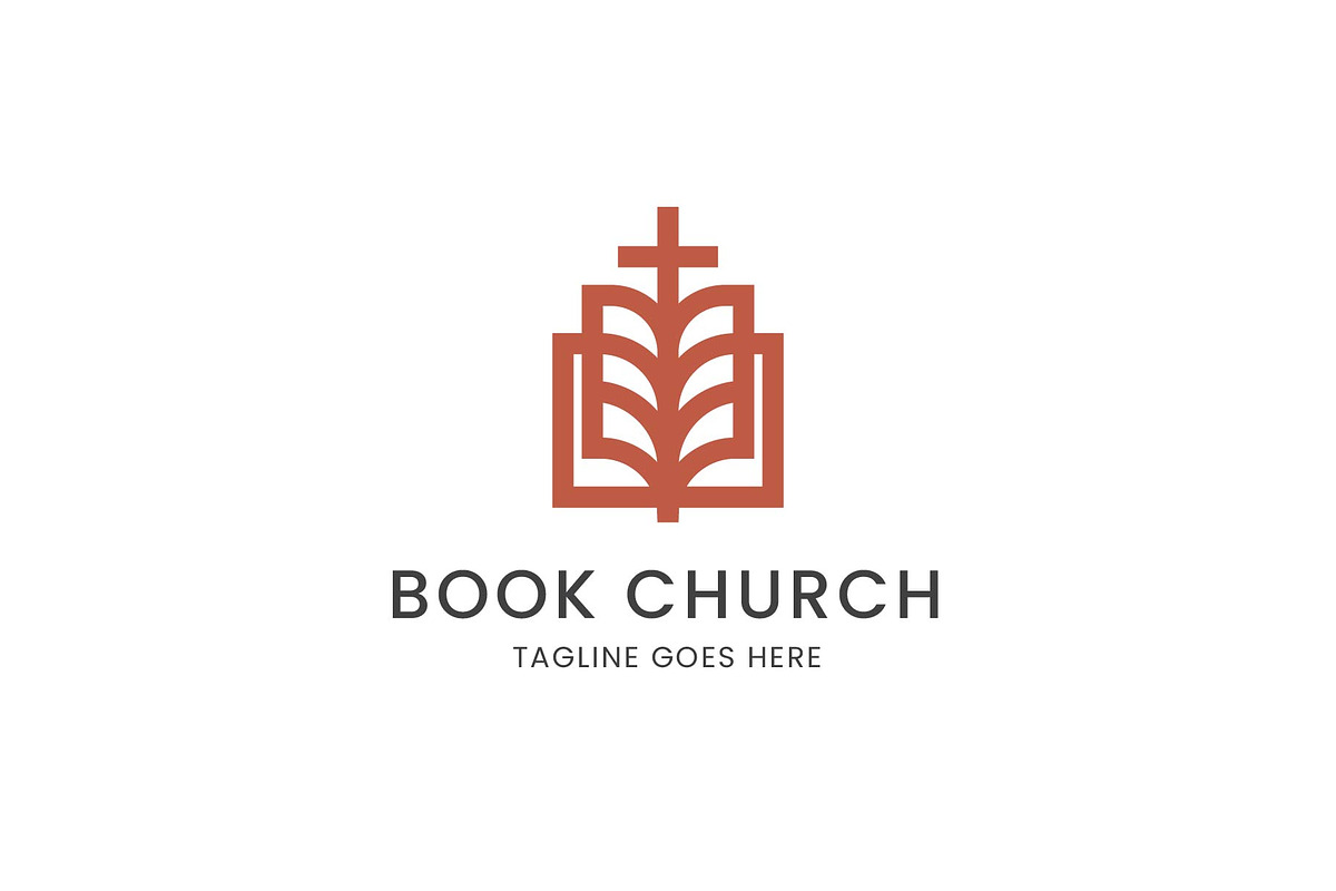 Book Church Logo Template, a Branding & Logo Template by Evloxx Studio (Photo 1 of 3)