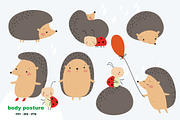 Hedgehog in the forest, a Work Illustration by Svetlana Loseva (Thumbnail 2 of 7)