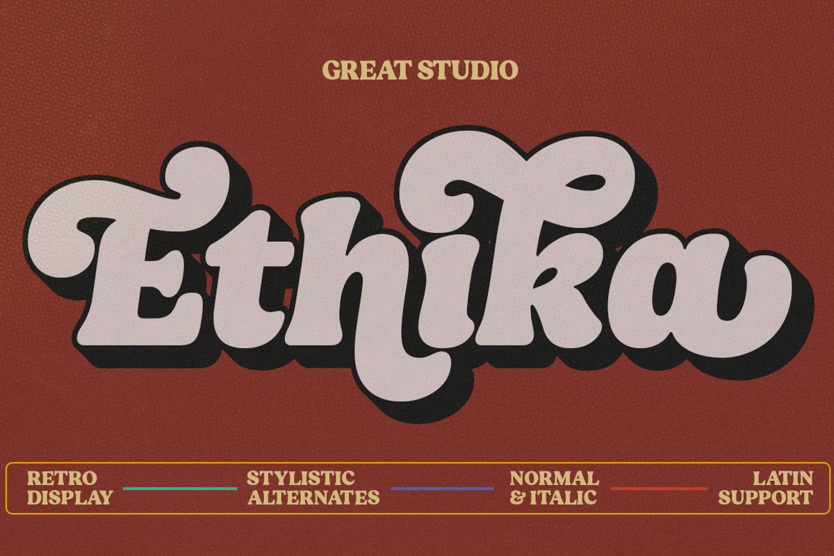 Ethika - Retro Serif Font, a Serif Font by Mulkan Nazir (Photo 1 of 16)
