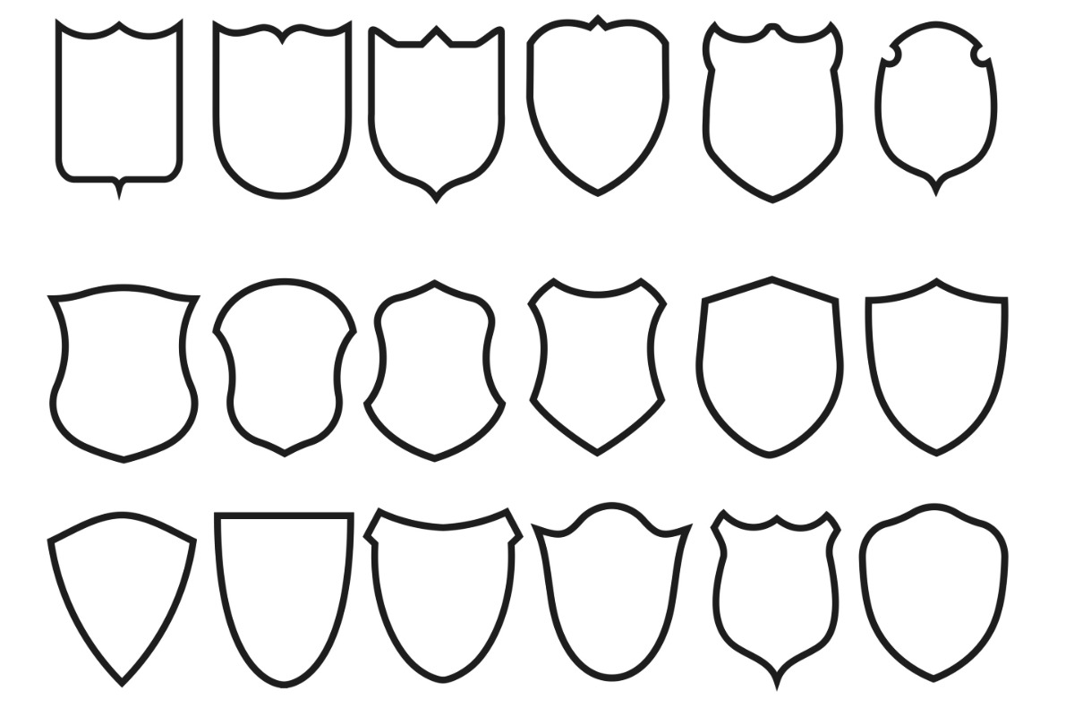 Shields Set 1 Procreate Brush Stamps, a Brush Add-On by Disasterology Ink (Photo 10 of 10)