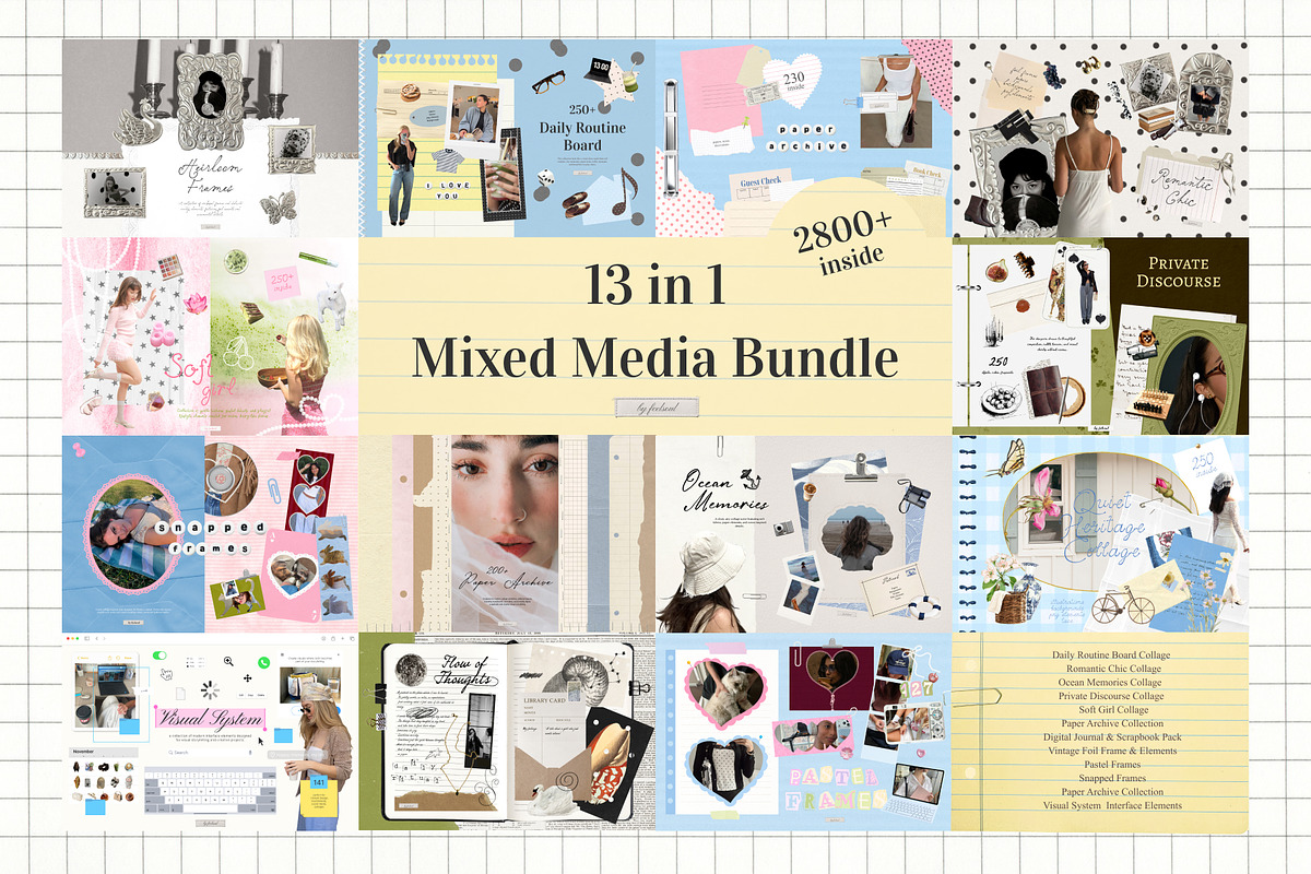 2800+ Mixed Media Bundle, an Object Graphic by Feelsoul (Photo 1 of 14)