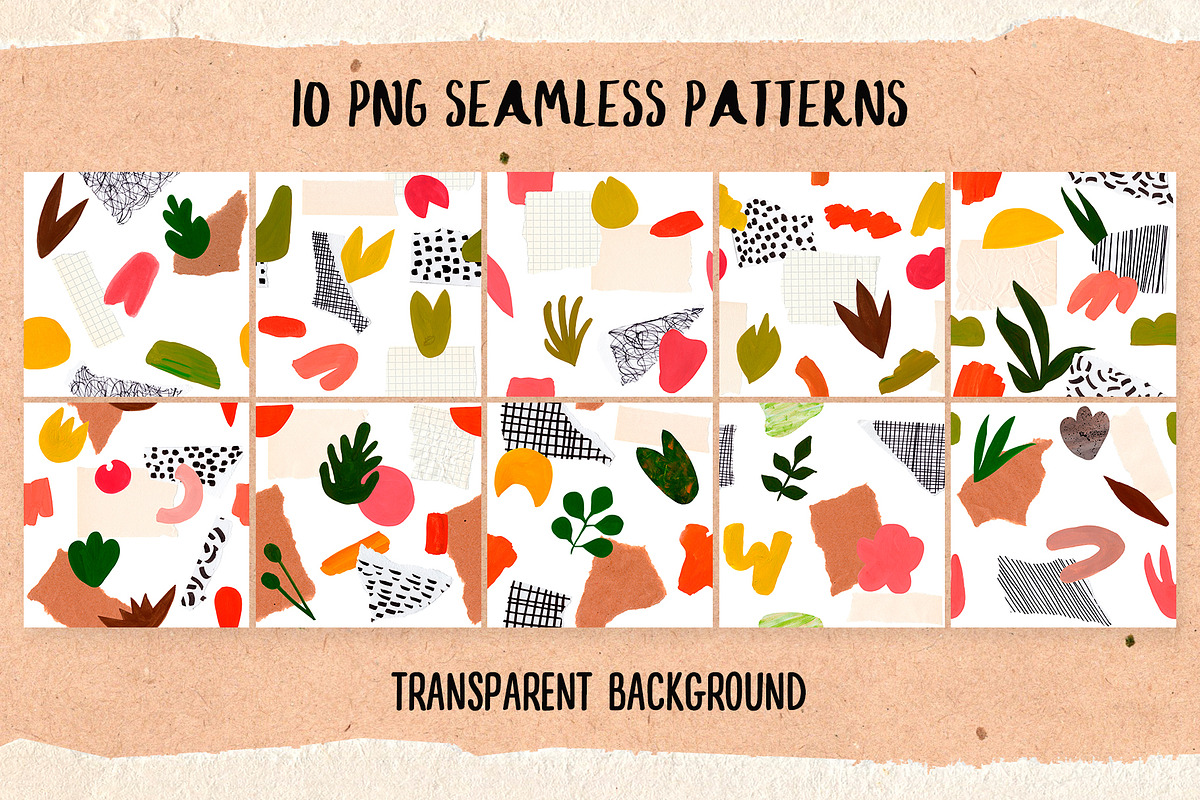 Gouache and Paper Collage! Patterns., an Object Graphic by Slastick (Photo 6 of 10)