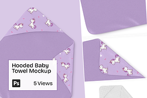 Hooded Baby Towel Mockup, a Household Mockup by Mockupdaddy