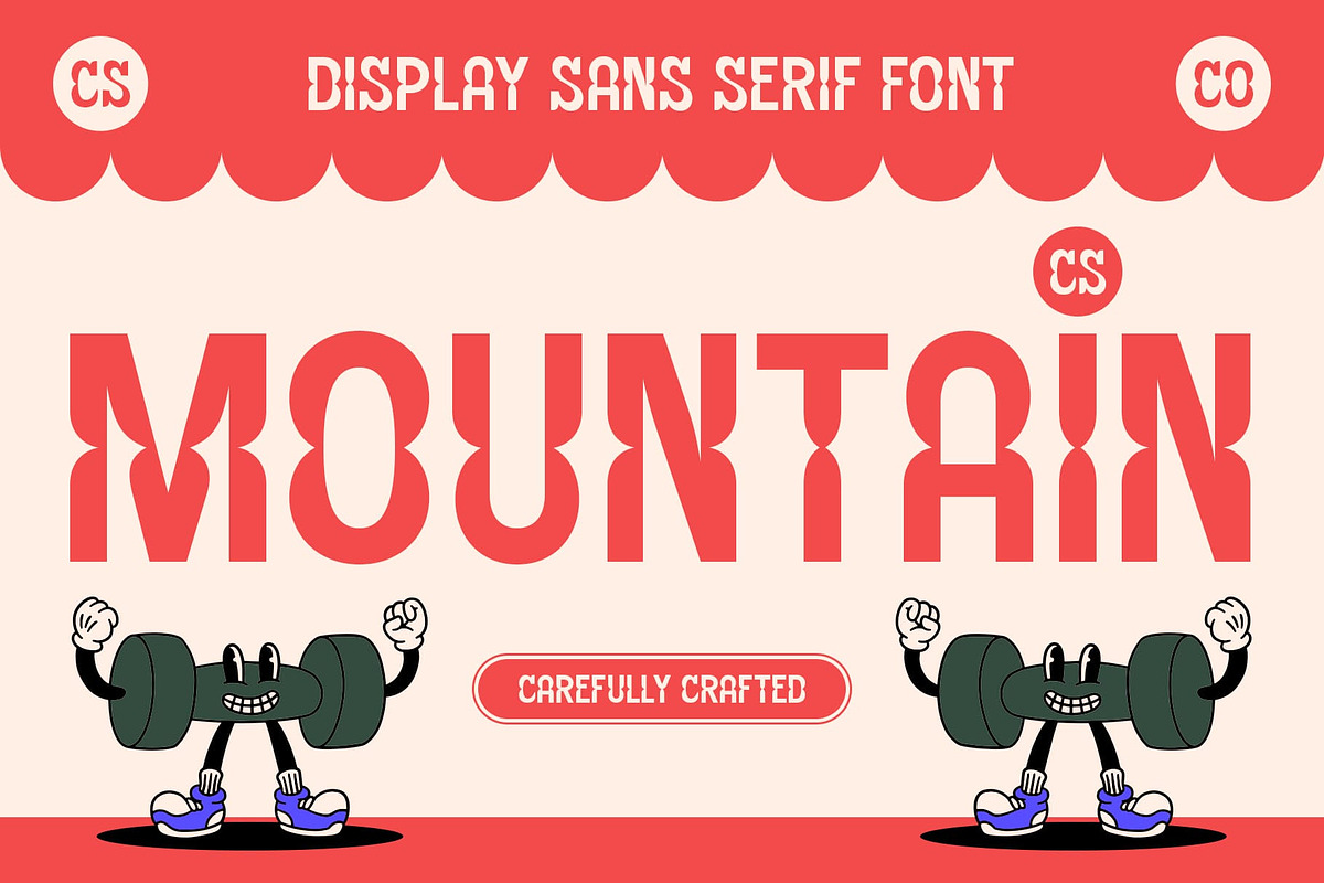 CS Mountain – Decorative Font, a Sans Serif Font by Craft Supply Co. (Photo 1 of 8)