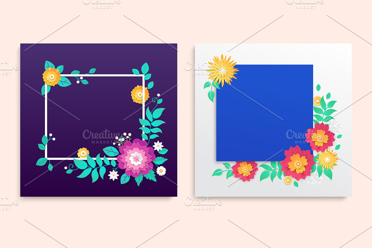 Paper Cut Flowers Card Kit, a Templates & Theme by Boyko Pictures (Photo 14 of 17)