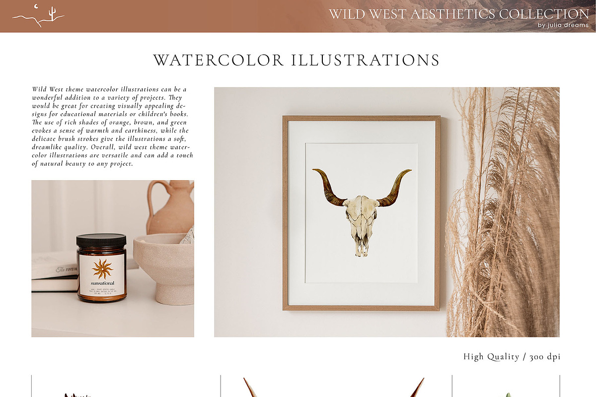 Wild West Watercolor Collection, an Object Graphic by Julia Dreams (Photo 6 of 12)