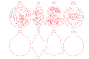 Christmas Laser Cut Ornament SVG, an Object Graphic by Layerology (Thumbnail 2 of 3)
