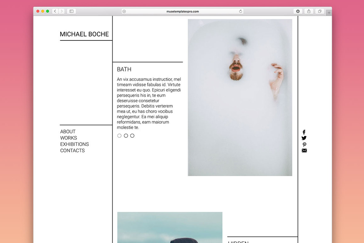 Portfolio Adobe Muse Template, a Landing Page Template by MuseTemplatesPro (Photo 2 of 3)