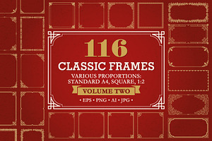 Decorative frames and borders set #2, an Object Graphic by Digiselector Design Goods