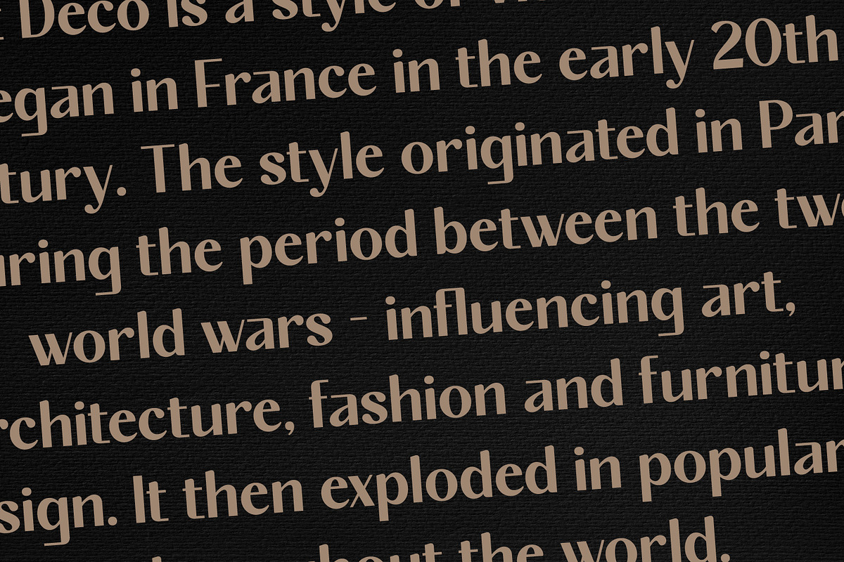 The Deco Noir - Art Deco Typeface, a Sans Serif Font by Dikas Studio (Photo 4 of 7)