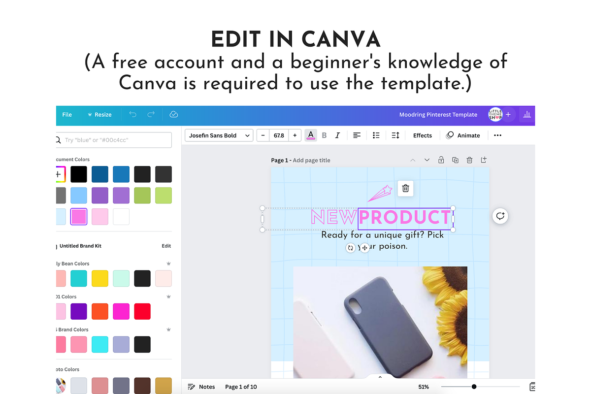 Bold Pinterest Templates for Canva, a Social Media Template by ltsdesigns (Photo 3 of 3)