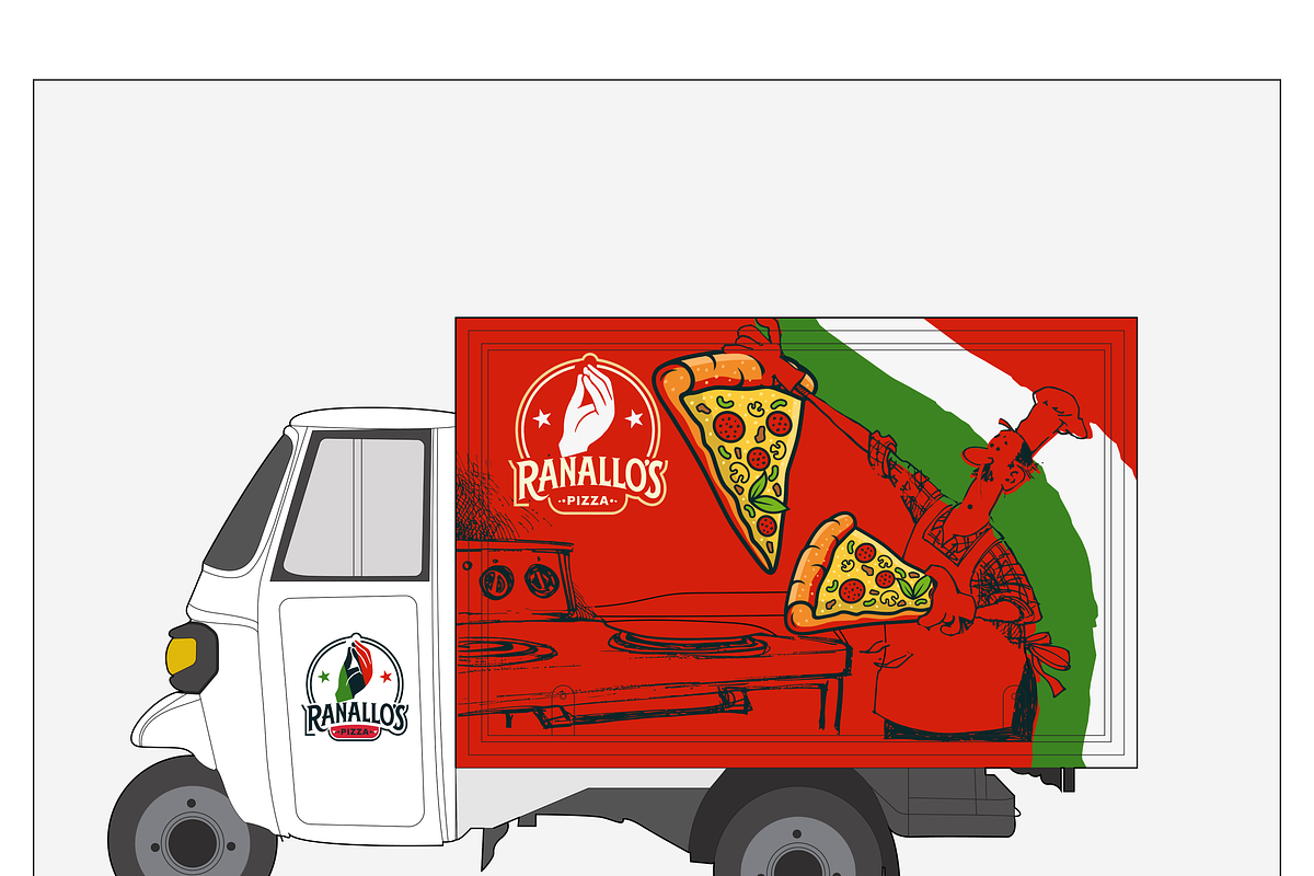 Vibrant Pizza Truck Design, a Food Illustration by CarWrap design (Photo 4 of 5)