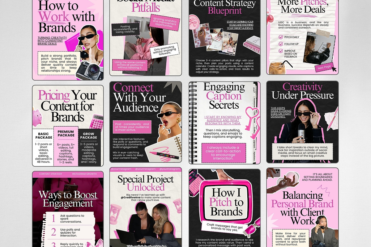 Pink UGC Creator Instagram Template preview 2