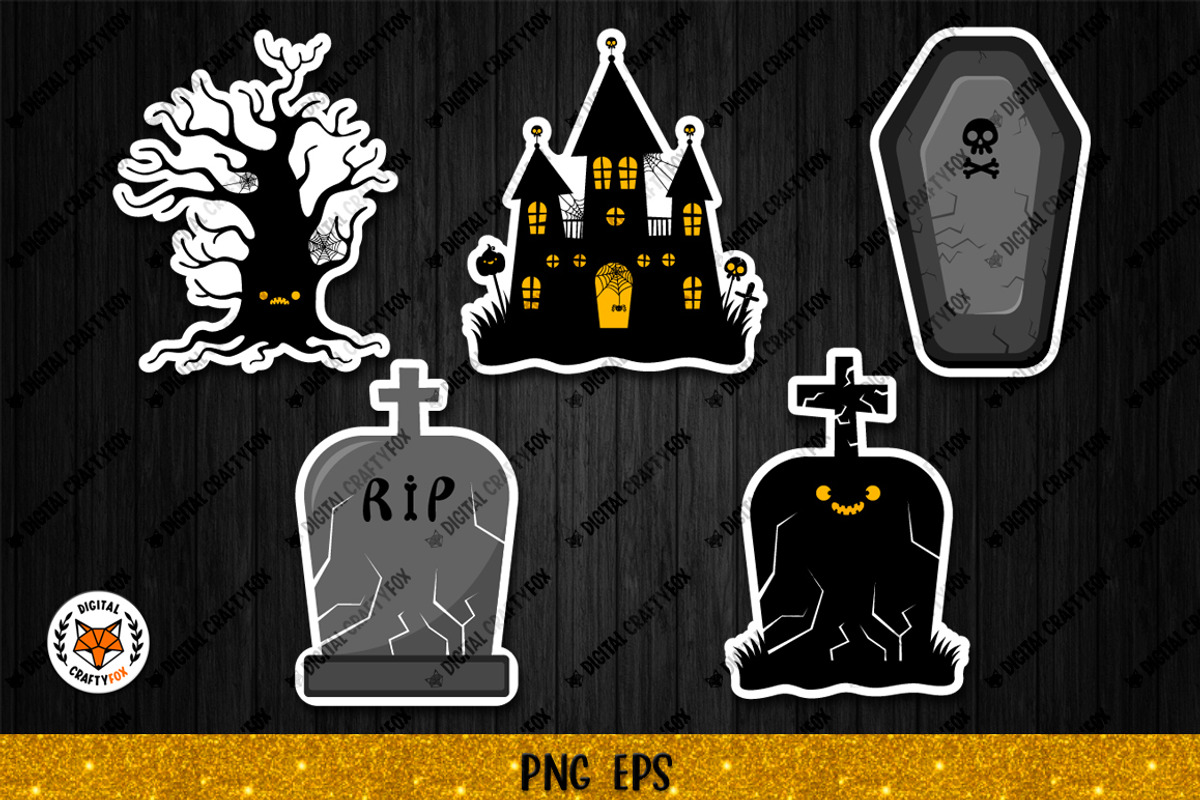Halloween Stickers Bundle, an Illustration by Digital_Craftyfox (Photo 6 of 13)