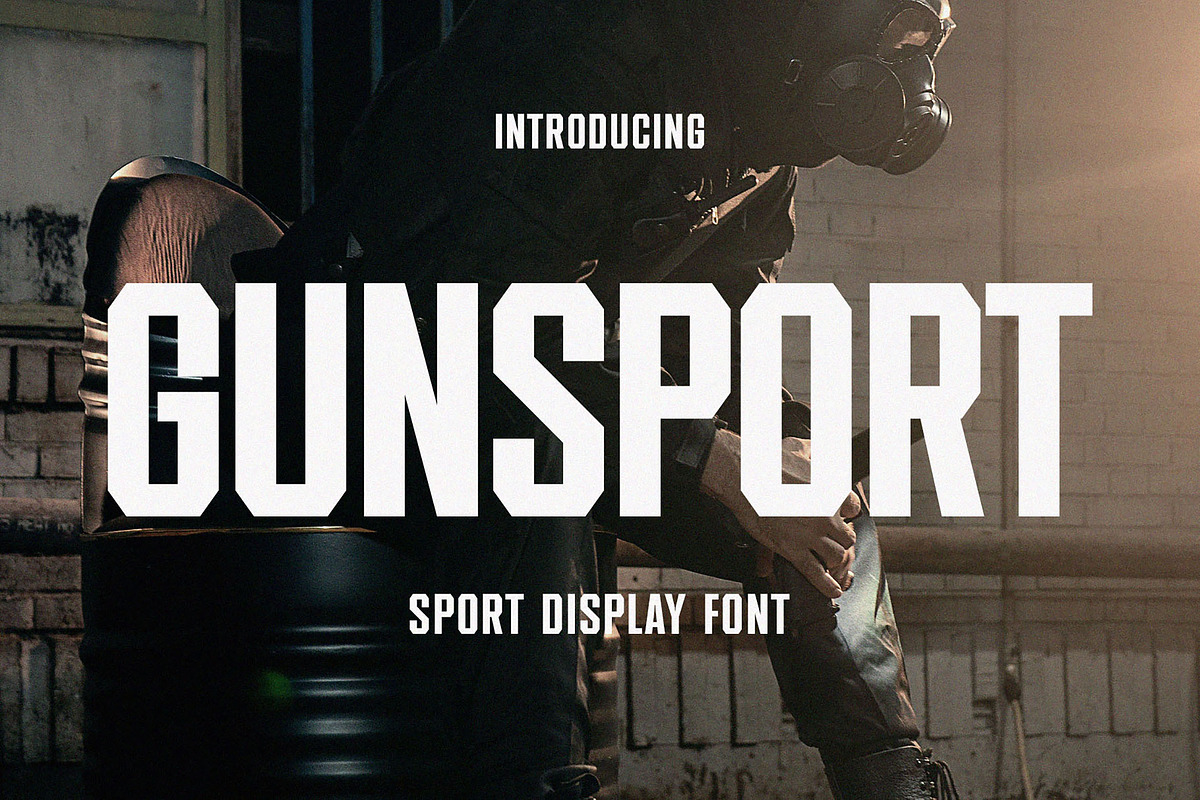 Gunsport - Sport Display Font, a Sans Serif Font by TypeLogue (Photo 1 of 5)