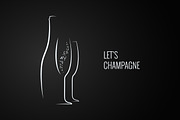 Champagne bottle, an Object Illustration by PushLogo (Thumbnail 2 of 3)