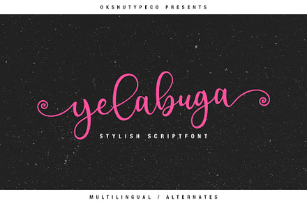 Elabuga, a Script Font by Alexander Tiunov