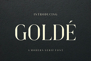 Golde Modern Serif Font