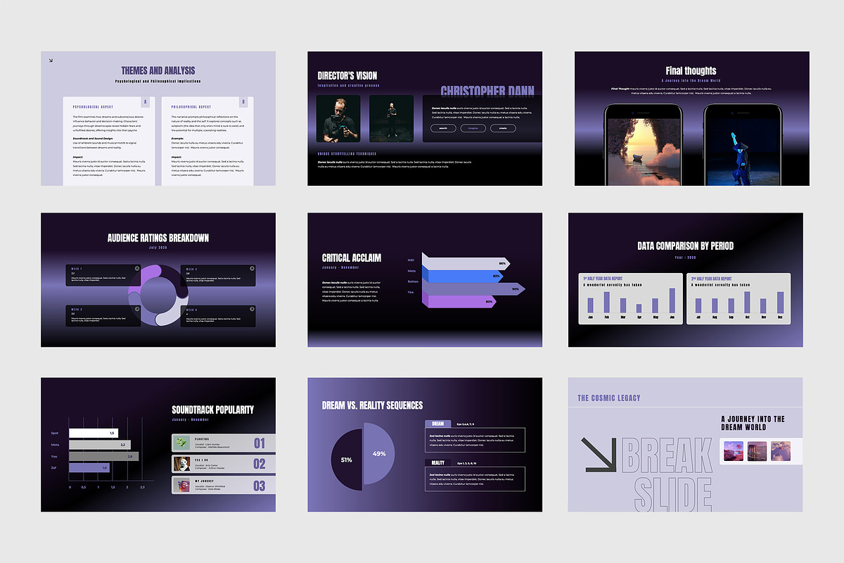 Film Press Kit Powerpoint Template, a Presentation Template by TMint Creative (Photo 6 of 6)