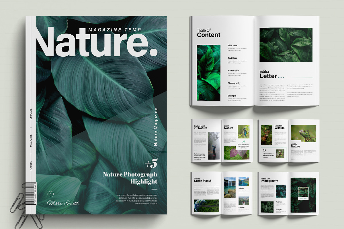 Nature Magazine Template, a Brochure Template by MightyDesign (Photo 1 of 6)