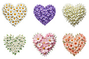 Heart Shaped Flower Clipart Bundle, an Illustration by Pixels.Craft (Thumbnail 7 of 7)