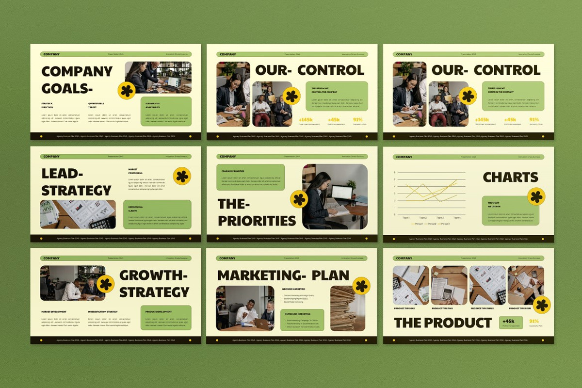 Agency Business Plan Google Slide, a Presentation Template by graphicook (Photo 6 of 8)