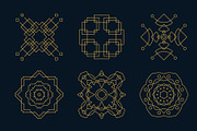Linear Monogram Logo Design Template, an Outline Icon by Nuburu (Thumbnail 4 of 8)