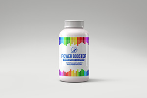 Bottle Nutrition Supplement Mockup