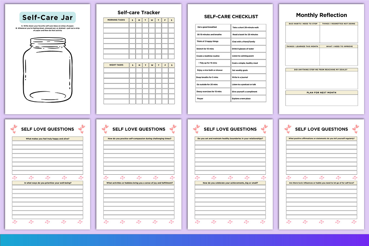 2024 Mental Health & Self Care planner