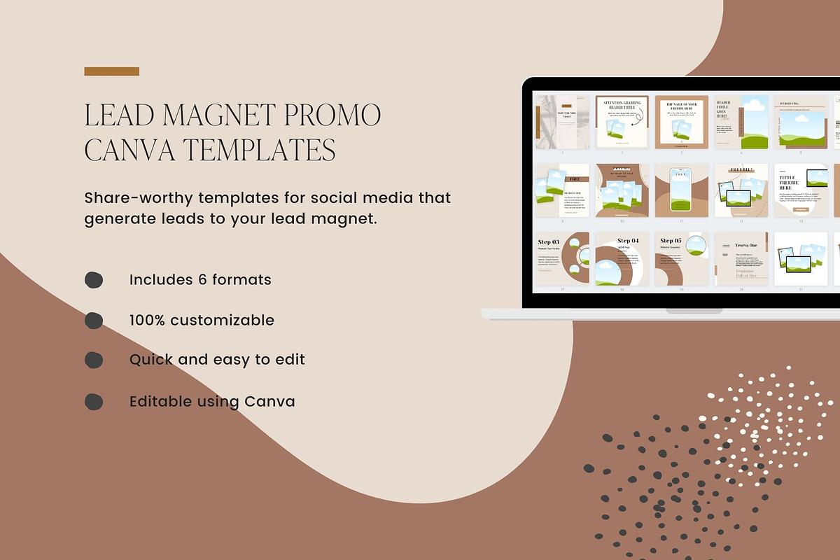 Lead Magnet Promo Canva Templates, a Social Media Template by Brand & Palms