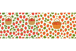 Colorful strawberry pattern, a Food & Drink Photo by ZinetroN
