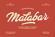 The Malabar Script, a Script Font by Letterhend Studio (Thumbnail 1 of 9)