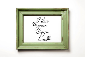 Sage green rustic frame stock photo, a Background Photo by Leo Flo Mockups