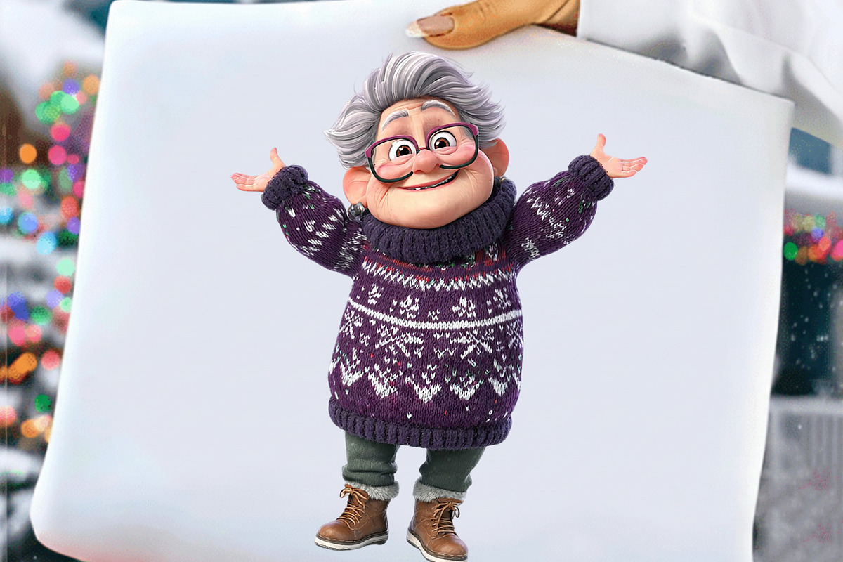 Whimsical Funny Grandma Clipart, an Illustration by Craft Nest (Photo 8 of 8)