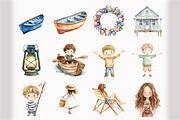 Boho Beach Clipart, an Illustration by Design Market (Thumbnail 3 of 5)