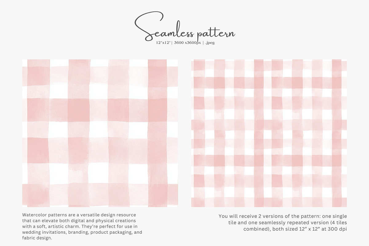 pink gingham seamless pattern