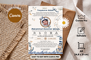 Sailor Bear Aqiqah Baby Shower Canva, an Invitation Template by Blooming Daisy (Thumbnail 1 of 4)