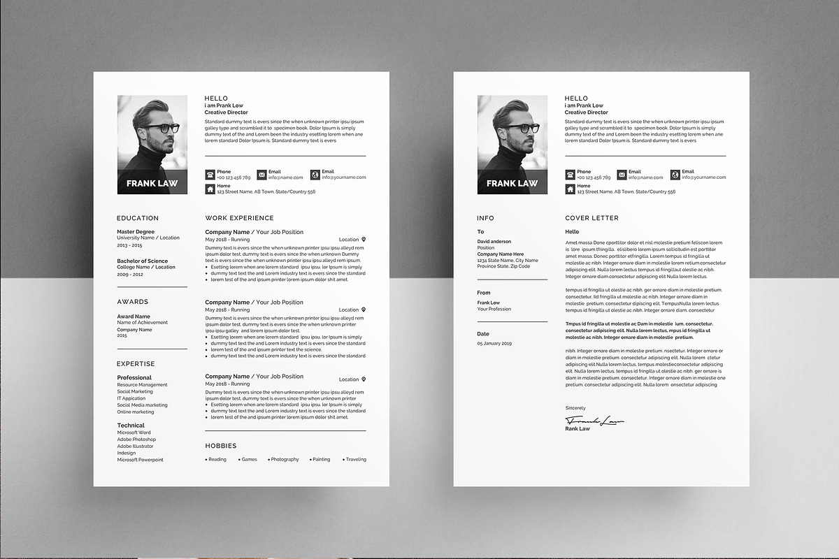 Resume Template / CV, a Resume Template by Creatune (Photo 2 of 5)