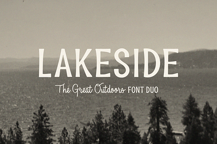 Lakeside + Drifter, a Sans Serif Font by Bruised Goods