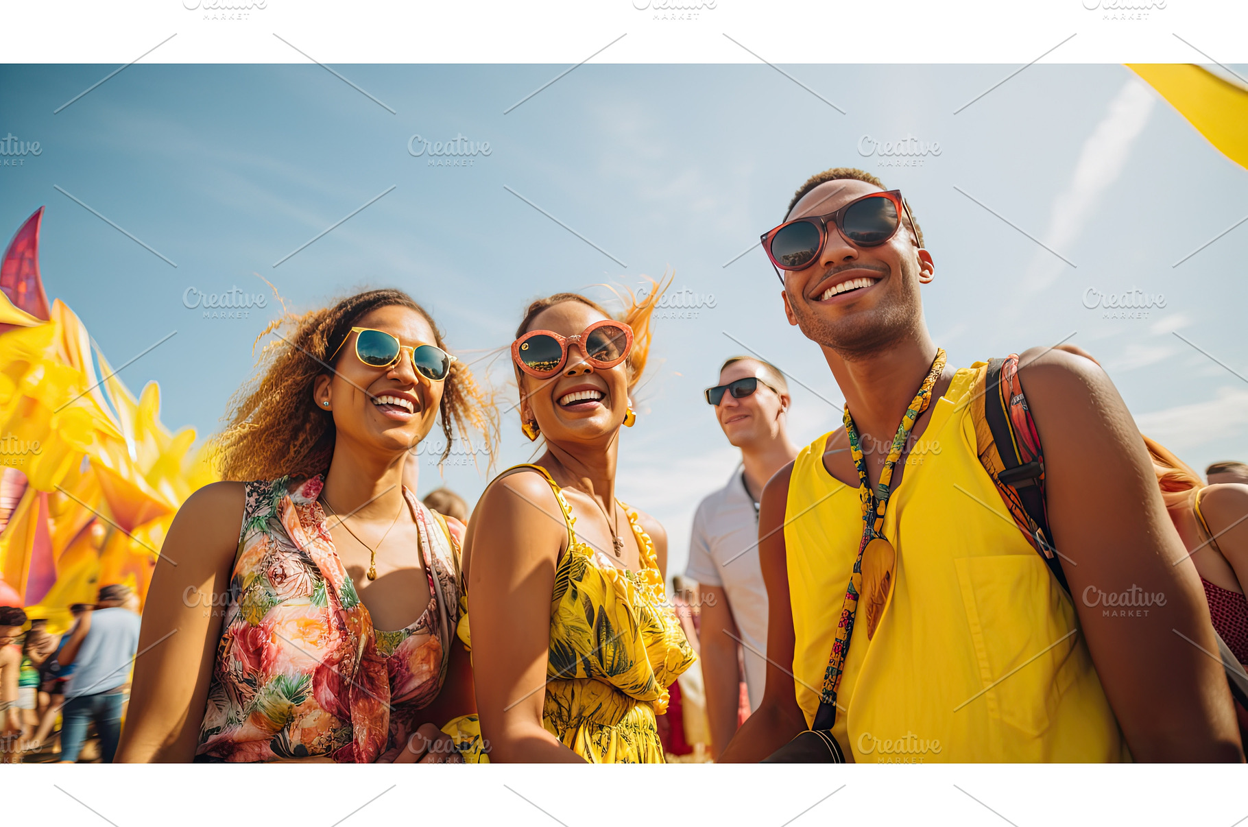 fashion yellow glasses ai generated, a Beauty & Fashion Photo by pikepicture