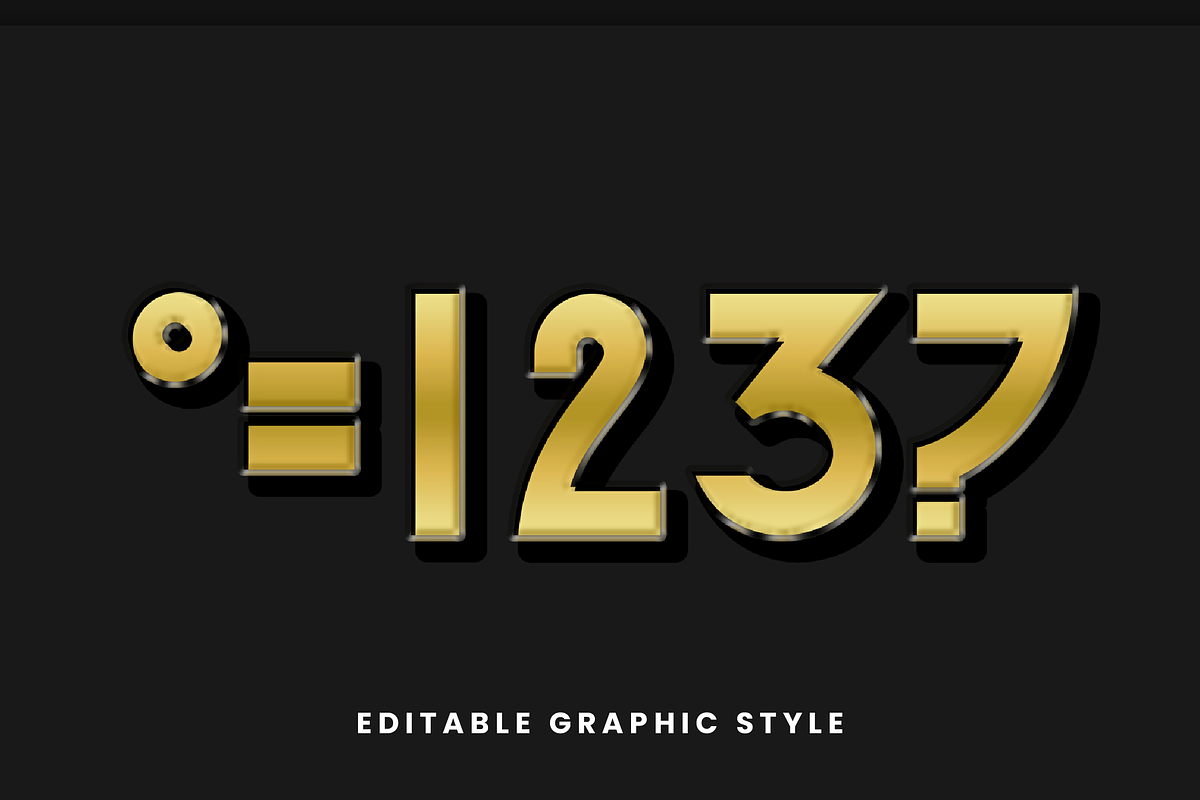 Futuristic Gold 3D Text Effect preview 2